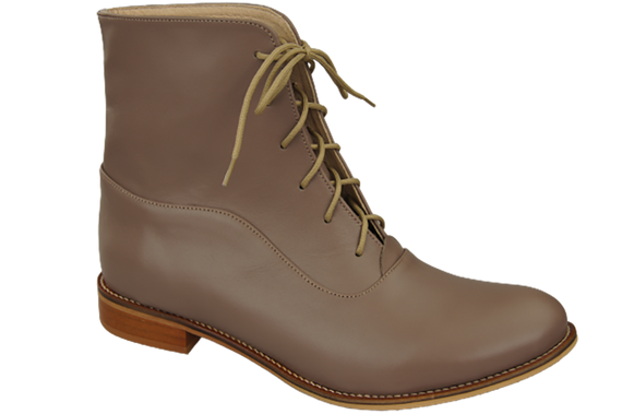 Dámské kozačky Cappuccino Dark Spring/Autumn přírodní kůže 155 L ElitaBut