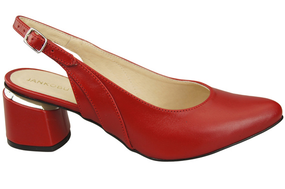 Dámská obuv Červené sandály Přírodní kůže 196 ElitaBut