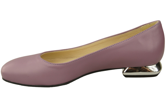 Ploché dámské boty Boty Lila Ozdobný podpatek Přírodní kůže 209 ElitaBut