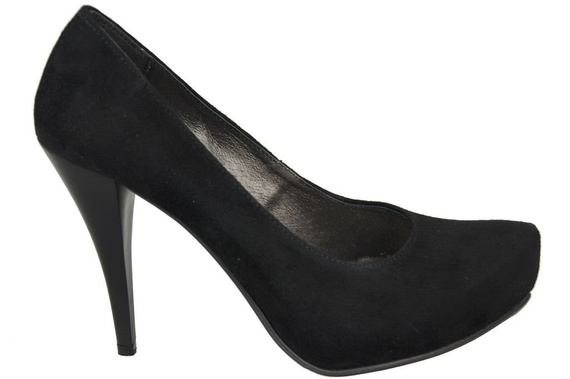Dámská obuv černá semišová přírodní kůže 644 ElitaBut
