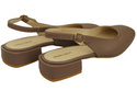 Dámská obuv Sandály Cappuccino Dark Flat Heel Natural Leather 206 ElitaBut