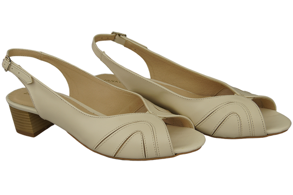 Dámská obuv Přírodní kůže Sandály Béžová Ecru 991 ElitaBut