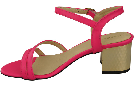 Dámská obuv Neon Pink Natural Leather 197 Smyslně odhalující sandály ElitaBut