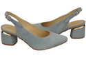 Dámské sandály z přírodní semišové kůže Light Blue Elegance and Comfort 196 From ElitaBut
