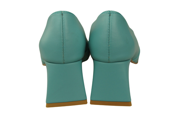 Dámské Lodičky Tyrkysová Pravá Kůže Špičatá Špička Podpatek ElitaBut 221