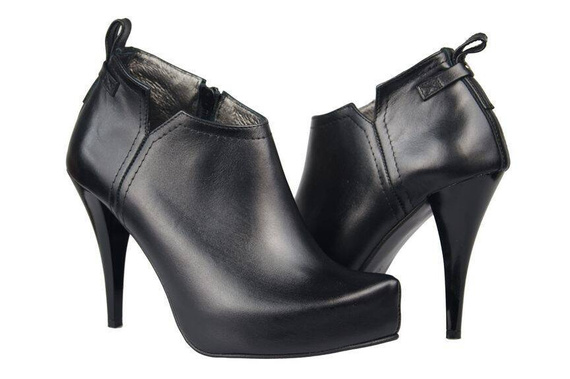 Dámská obuv Kozačky černé zateplené přírodní kůže 794 ElitaBut