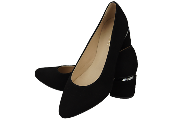 Dámská obuv Black Suede Leather 143 Z ElitaBut