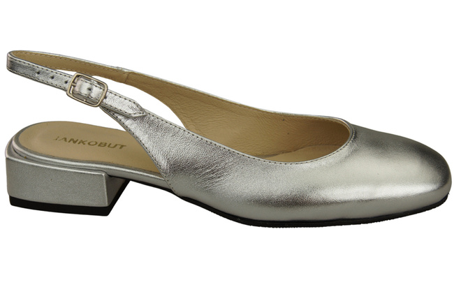 Dámská obuv Sandály Stříbrný plochý podpatek Přírodní kůže 206 ElitaBut