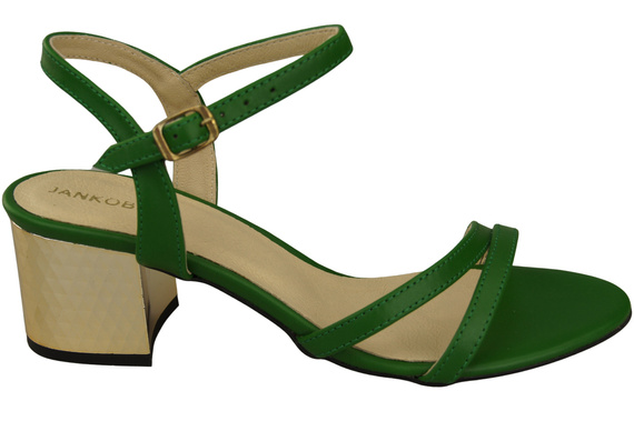 Dámská obuv Zelená přírodní kůže 197 Smyslně odhalující sandály ElitaBut