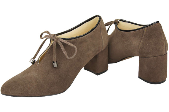 Dámská obuv Brown Velour přírodní kůže 183 ElitaBut