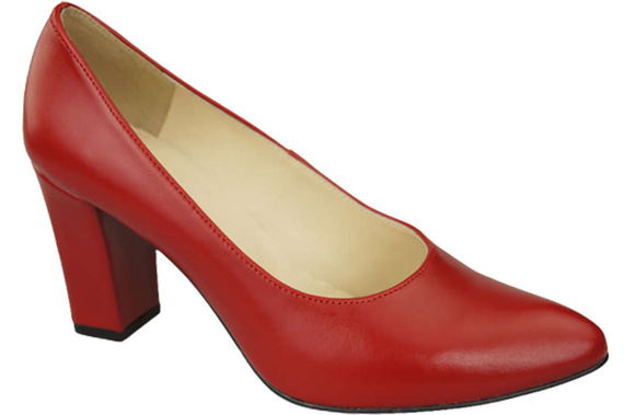 Dámská obuv Dámské lodičky Červená přírodní kůže 170 ElitaBut