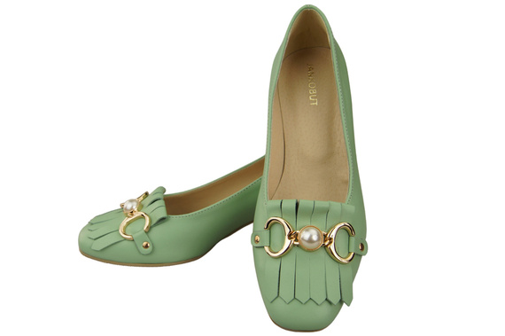 Dámská obuv Mint Fringed Leather pumps 195 ElitaBut