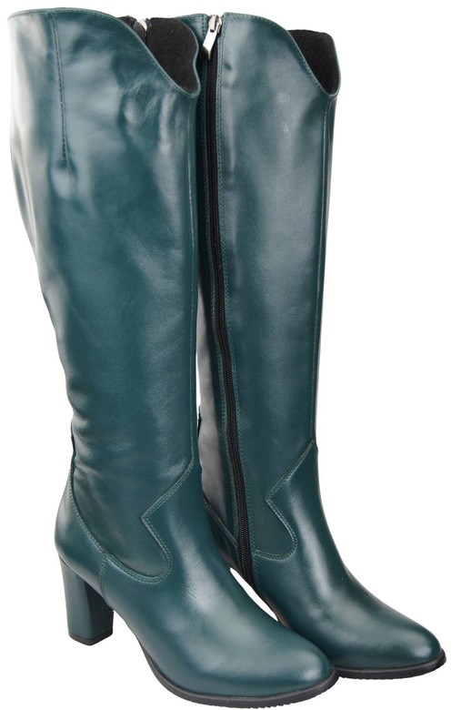 Stylová obuv Dámské kozačky Malachite Stiletto z přírodní kůže 211 ElitaBut