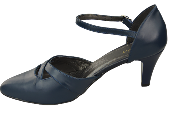 Dámská obuv Navy Blue Sandals Natural Leather 151 ElitaBut