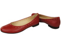 Dámské pohodlné baleríny z přírodní kůže Červená 162 ElitaBut