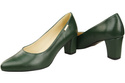 Klasické hladké boty Dámské lodičky Emerald Green Natural Leather 213 ElitaBut