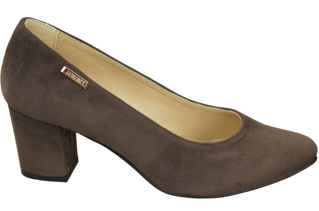 Dámská obuv Chocolate Natural Leather Suede pumps 106 ElitaBut