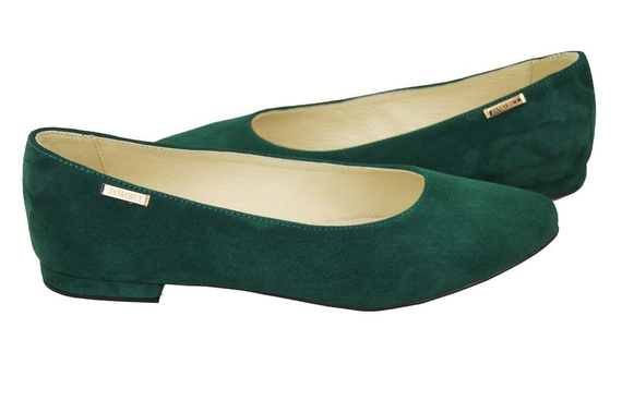 Dámské baleríny Malachite přírodní kůže Semiš 131 ElitaBut