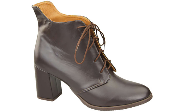 Obuv Dámské boty Chocolate Lace-up Winter Natural Leather 174 Z ElitaBut