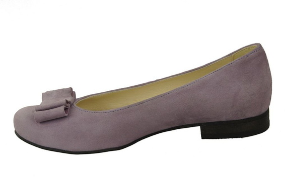 Dámské baleríny Lila přírodní kůže Semiš 126 ElitaBut