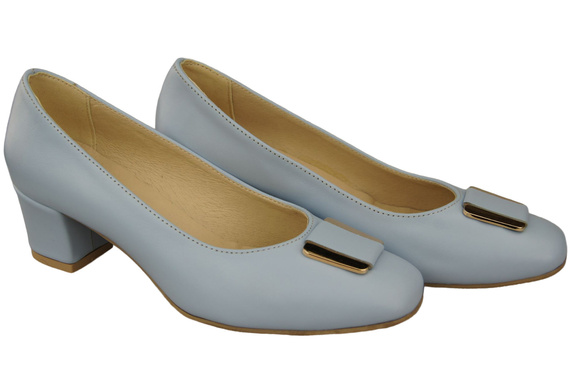 Dámská obuv Dámské lodičky Přírodní kůže 187 Světle modrá ElitaBut