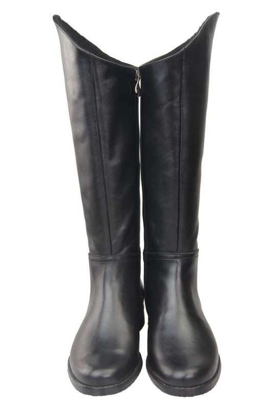 Obuv Dámské kozačky Přírodní kůže124 Černá ElitaBut