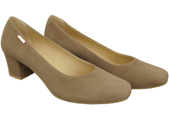 Pohodlná dámská obuv Cappuccino Dark Natural Leather Suede 172 Od ElitaBut