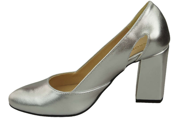 Dámská obuv Stříbrné lodičky Přírodní kůže 184 ElitaBut