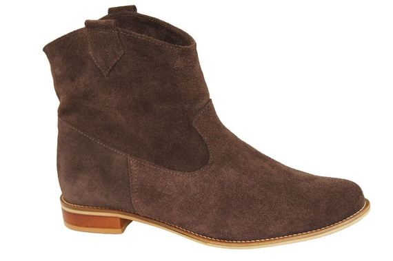 Obuv Dámské kozačky Chocolate Jaro / podzim přírodní kůže velur 132 L ElitaBut