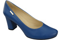 Dámská obuv Classic Blue Leather Natural Almond Nose pumps 201 ElitaBut