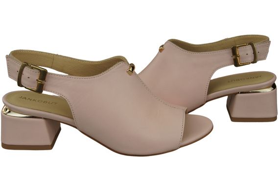 Dámská obuv Sandály Powder pink gold buckle Přírodní kůže 198 ElitaBut