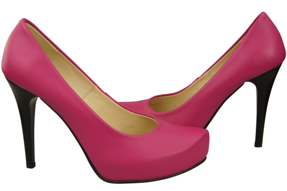 Dámská obuv Fialové lodičky Stiletto z přírodní kůže 205 ElitaBut