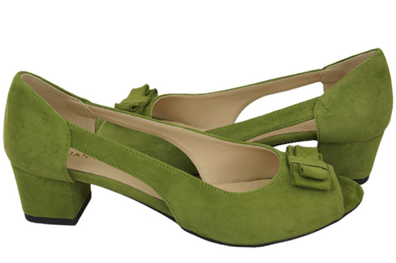 Dámská obuv Pistachio Leather Suede Sandals 145 Z ElitaBut