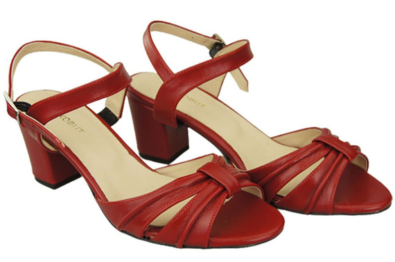 Dámská obuv Sandály Červená přírodní kůže 168 ElitaBut