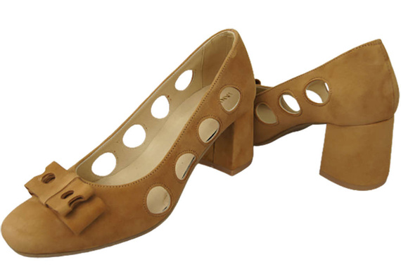 Dámská obuv Červené semišové lodičky 182 ElitaBut