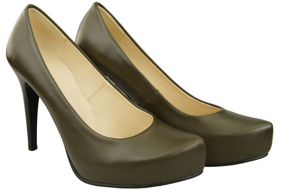 Dámská obuv Olive Leather Stiletto pumps 205 ElitaBut