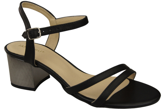 Dámská obuv Černá přírodní kůže 197 Smyslně odhalující nohy Sandály ElitaBut