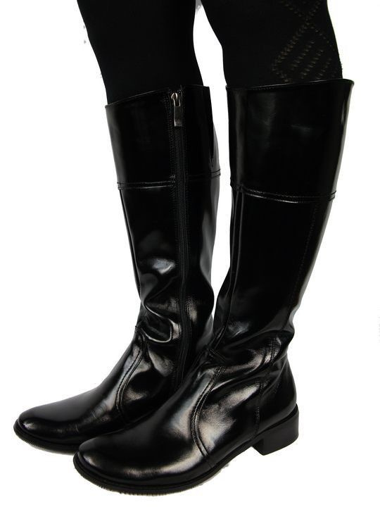 Dámská obuv Přírodní kůže Černá lakovaná 636 ElitaBut