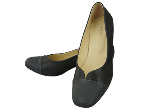 Dámská obuv Přírodní kožené lodičky 164 Graphite ElitaBut