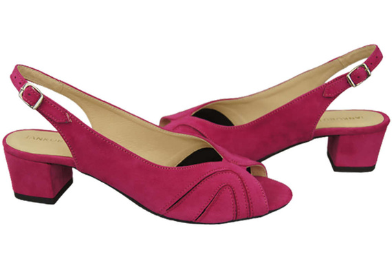 Dámská obuv Sandály semišové kožené Fialová 991 ElitaBut