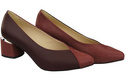 Výjimečné dámské boty Maroon Natural Leather Feel the Luxury on Your Feet 191 ElitaBut