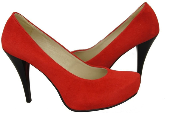 Dámská obuv Červená semišová přírodní kůže 644 ElitaBut