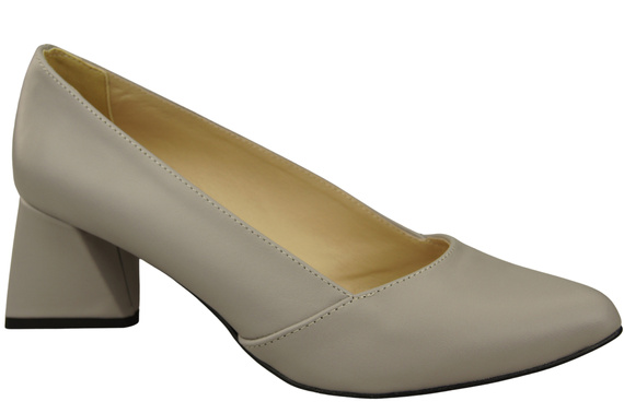 Dámské Lodičky Světlý popel Pravá Kůže Špičatá Špička Podpatek ElitaBut 221