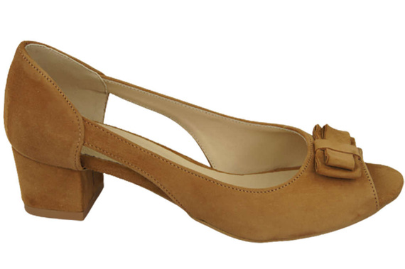 Dámská obuv Červené semišové sandály z přírodní kůže 145 Z ElitaBut