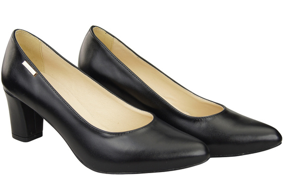 Klasické dámské boty z hladké černé přírodní kůže 213 ElitaBut