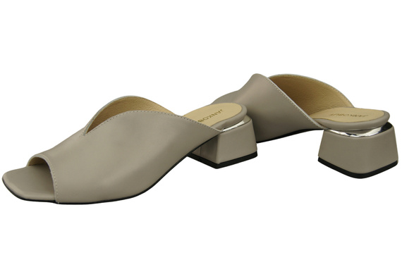 Dámské žabky na podpatku Bright Ash Natural Leather 210 ElitaBut