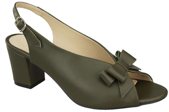 Dámská obuv Sandály Olive Natural Leather Faced 148 L ElitaBut