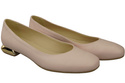 Dámská plochá obuv Pumpkin Pink Powder Ornamental Heel Natural Leather 209 ElitaBut