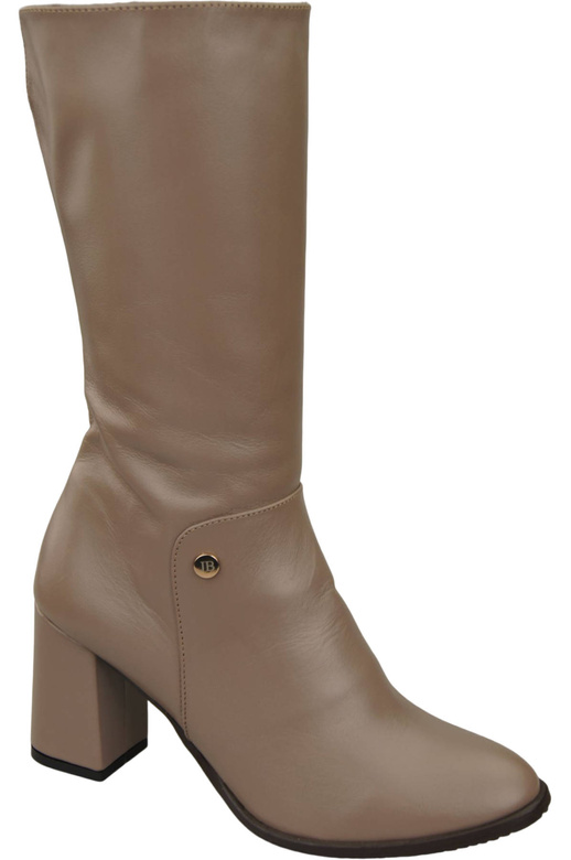 Obuv Dámské kozačky Cappuccino Dark to Half Calf přírodní kůže 189 ElitaBut