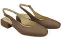 Dámská obuv Sandály Cappuccino Dark Flat Heel Natural Leather 206 ElitaBut